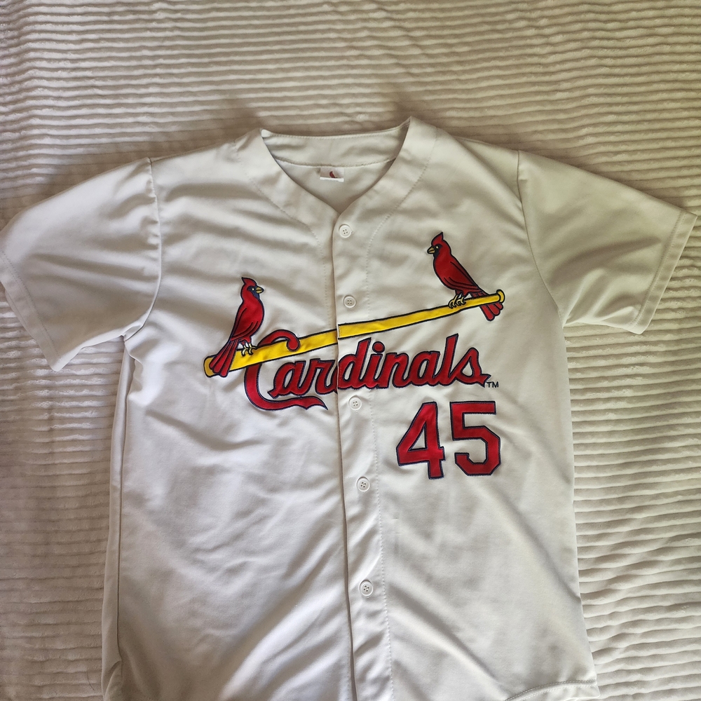 Cardinals Men's White and Red Baseball Jersey